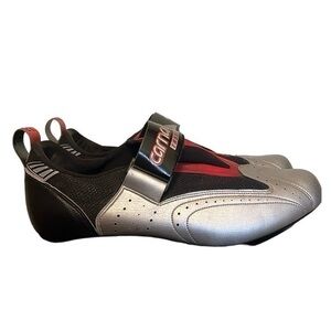 Carnac TRS 8 Triathlon Shoes Road Bike Cyclist Silver Black Red Mens Size 14